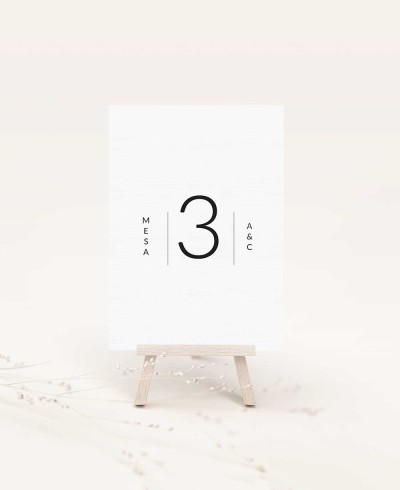 Minimalistischer Stil Hochzeitstischnummern