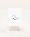 Numeri della tabella di nozze in stile minimalista