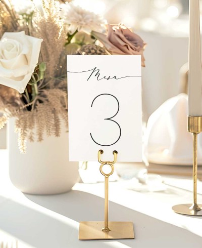 Numéros de table de mariage collection minimale Paris