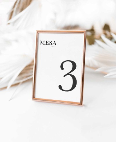 Nombre de table de mariage collection minimale Berlin