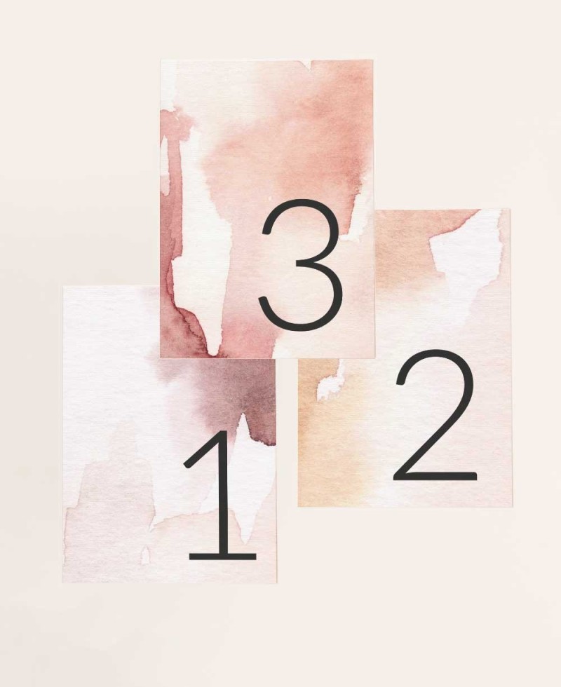 Tischnummern für Hochzeiten Terrakotta-Kollektion