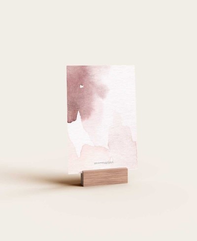 Rückseite der Tischnummern für Hochzeiten Terrakotta