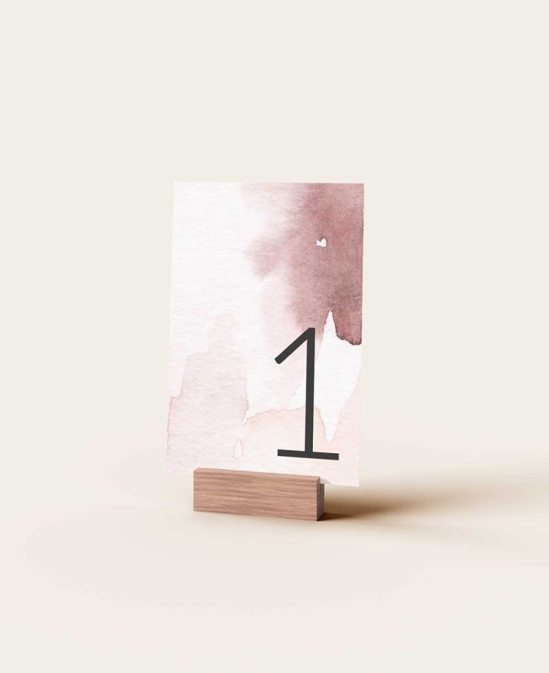 Anzahl der Papierhochzeitstische mit Aquarell