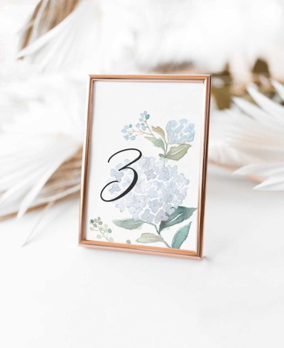 Numero di tavoli per matrimoni collezione ortensie blu