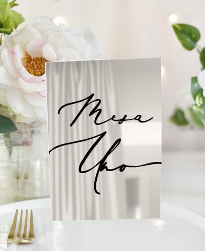 Número de mesa de metacrilato para bodas