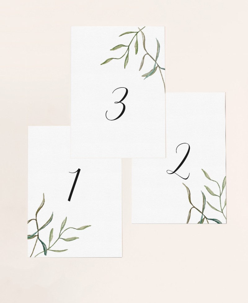 Olive Hochzeitstisch Nummer