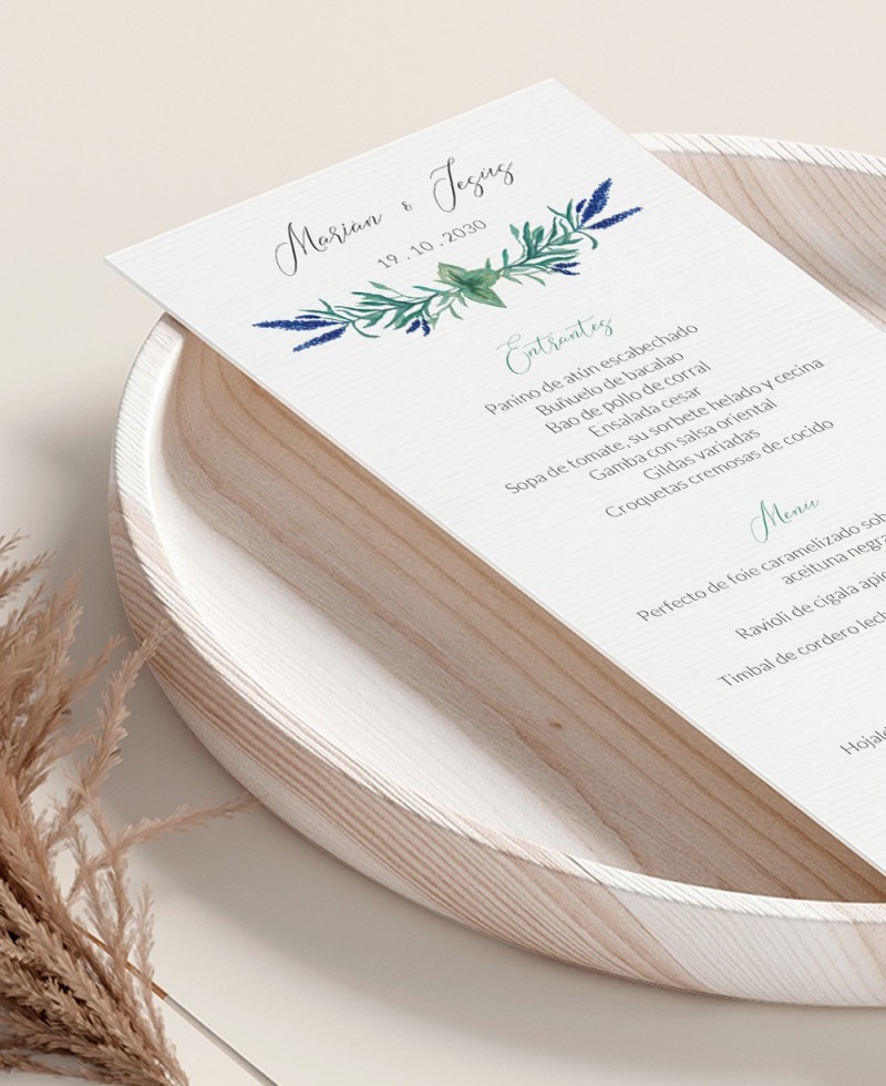 Zoom Wild Hyacinths Menu di nozze