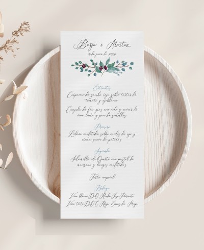 Botanical elegant wedding minute