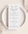 Menu for weddings botanical collection