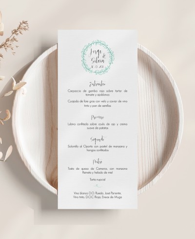 Collezione di menu di nozze con foto