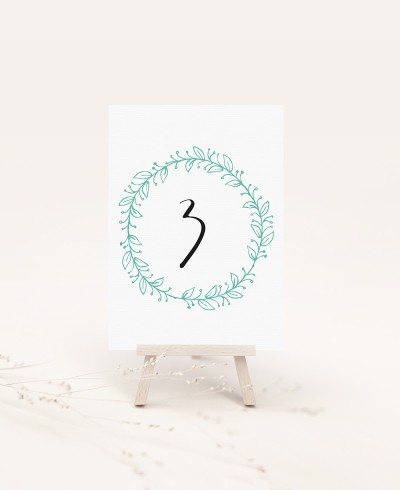 Couronne de serveur de mariage feuilles vertes