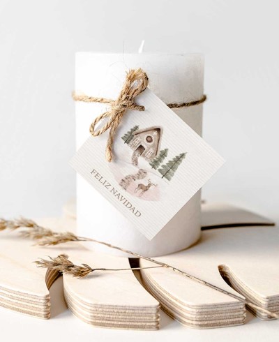 Etiqueta decorativa clásica para navidades