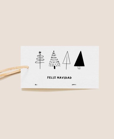 Rechteckiges Etikett für Weihnachten