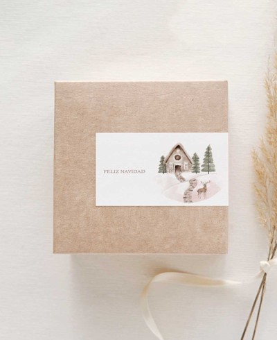 Rechteckige Aufkleberdekoration Weihnachtsgeschenke