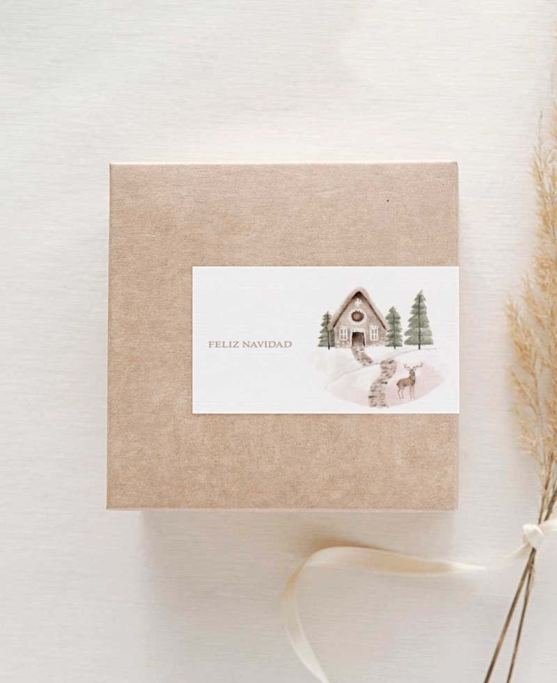 Rechteckige Aufkleberdekoration Weihnachtsgeschenke