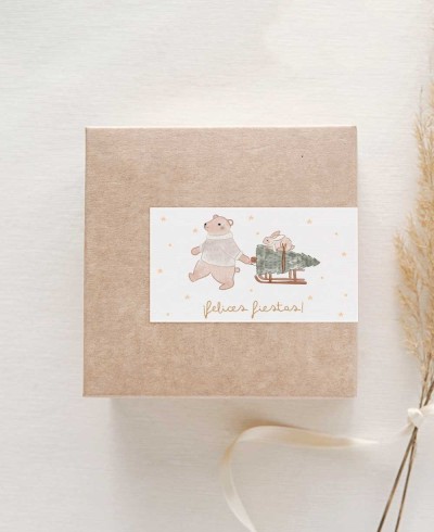 Rechteckige Aufkleber zum Verschönern von Geschenken