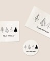 Formatos pegatinas minimalistas de Navidad
