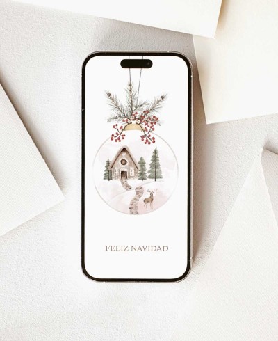 Felicitación digital de Navidad clásica