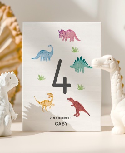 Invitación cumpleaños dinosaurios