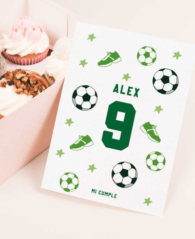 Birthday invitation sports football
