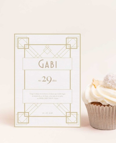 Invitación cumpleaños Gran Gatsby
