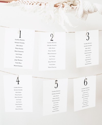 Plano de Mesa de Casamento Minimal Manhattan