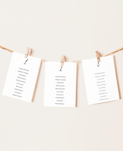 Plano de mesa de casamento mínimo Paris