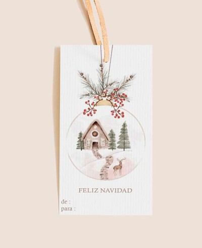 Klassische rechteckige Etiketten für Weihnachten