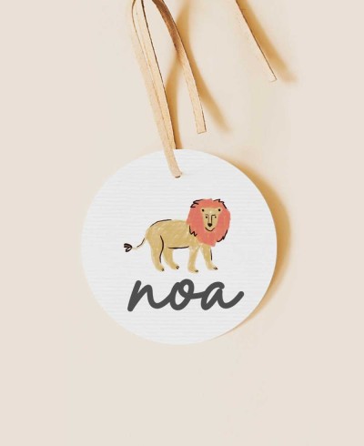 Etiqueta redonda cumpleaños selva