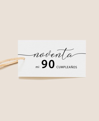 Etiqueta de aniversário caligráfica retangular