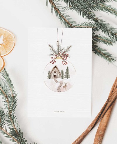 Classic Christmas greeting card