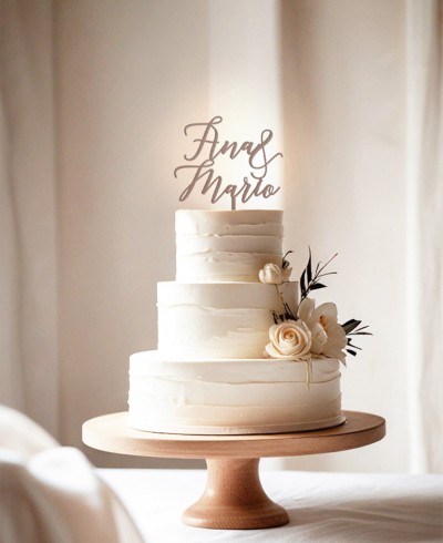 Vista general cake topper nombres