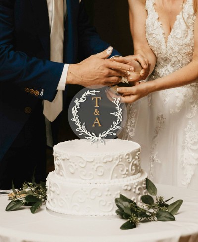 Panoramica Cake Topper Iniziali