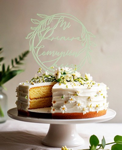 Vista general cake topper primera comunión