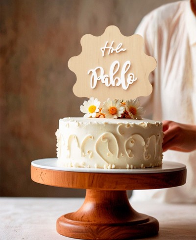 Nome del cake topper "Hello"