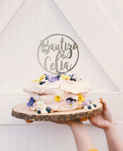 Cake topper para tartas bautizo