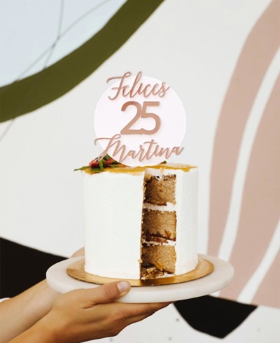 Figura para tartas con nombre y edad