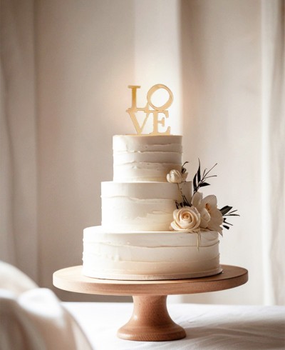 Vista general cake topper palabra "Love"