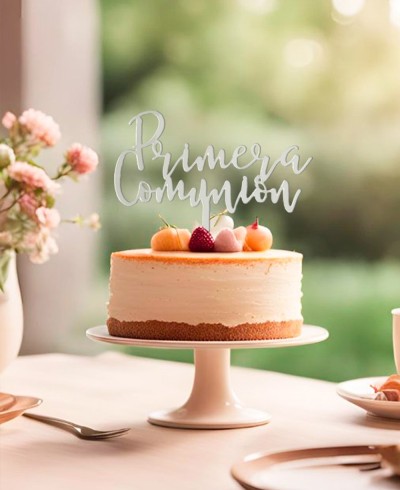 Vista general cake topper primera comunión