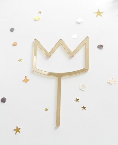 Vista superior cake topper para celebraciones