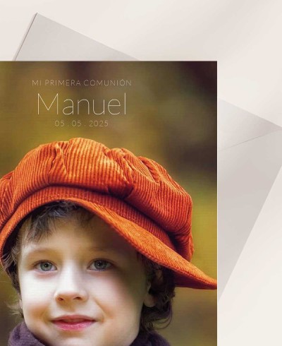 Invitation Zoom pour les communions avec photographie