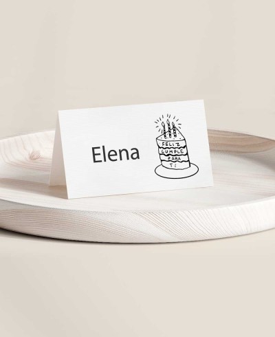 Marcasitio plegado para fiestas de cumpleaños pastel