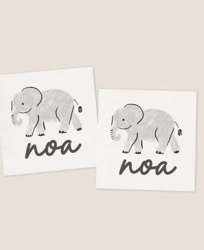 Adesivos quadrados para aniversários na selva