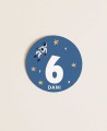 Autocollant rond pour l’espace d’anniversaire