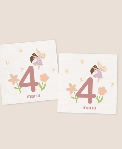 Adesivos quadrados para aniversários de princesas