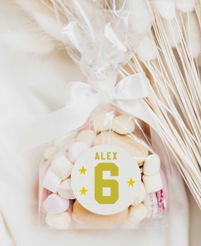 Détails d’anniversaire Rond Autocollant Tennis