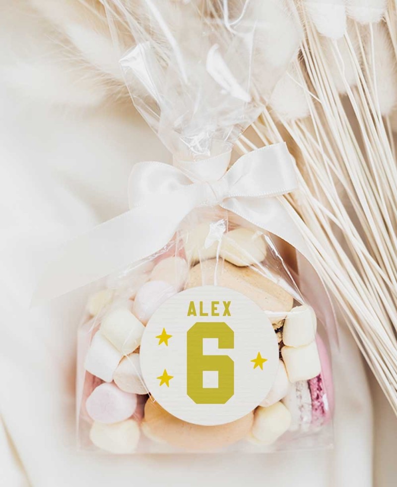 Détails d’anniversaire Rond Autocollant Tennis