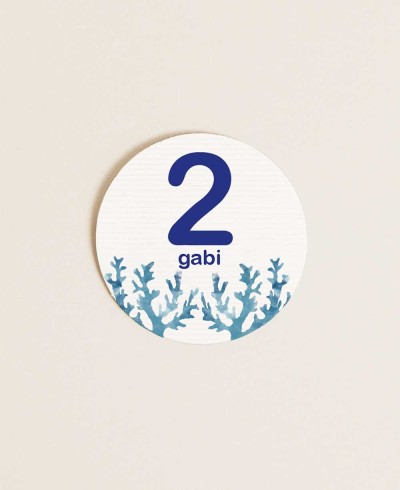 Autocollant rond pour l’anniversaire du marin