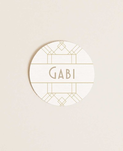 Sticker redondo para cumpleaños Gran Gatsby