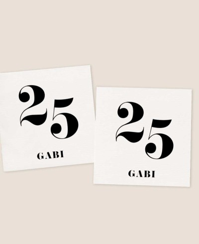 Autocollant carré pour un anniversaire sophistiqué